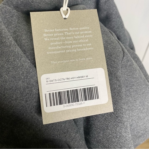 Everlane The Track hoodie size M Organic Cotton NEW - Picture 7 of 11